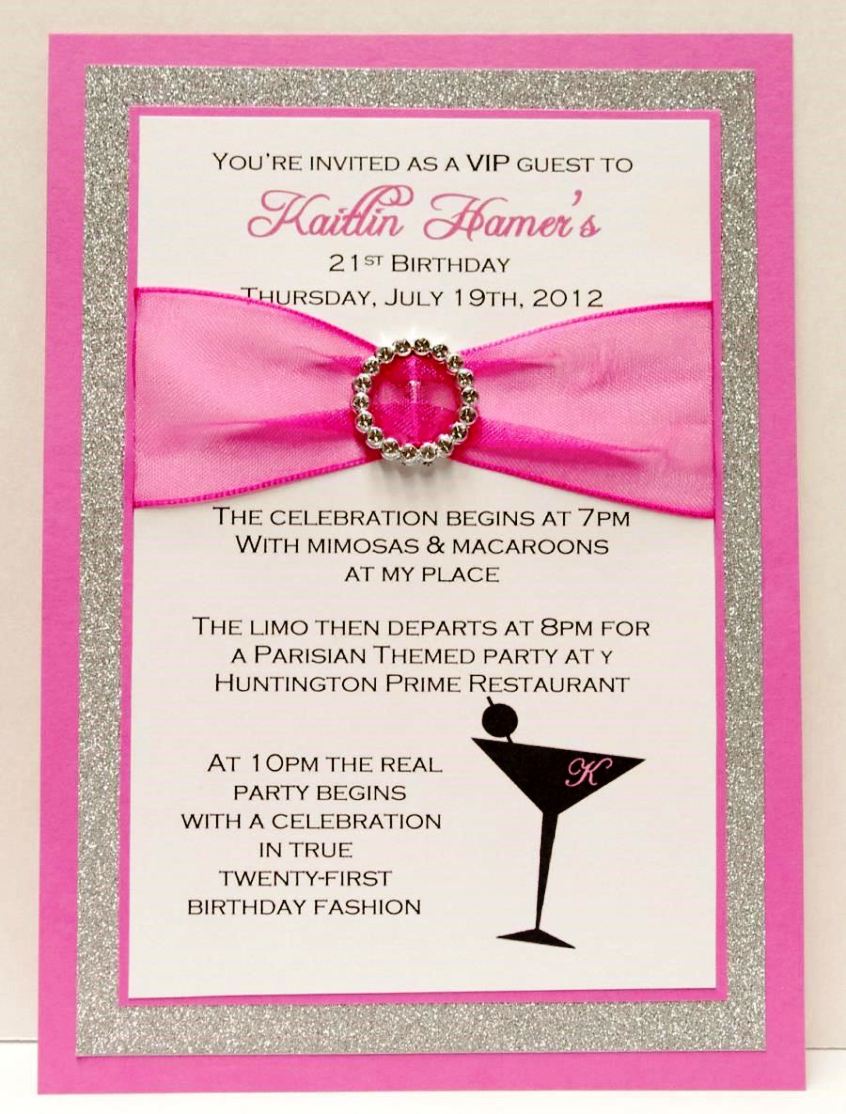 21st Party Invitations Templates Free