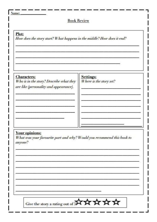 book-review-template-printable