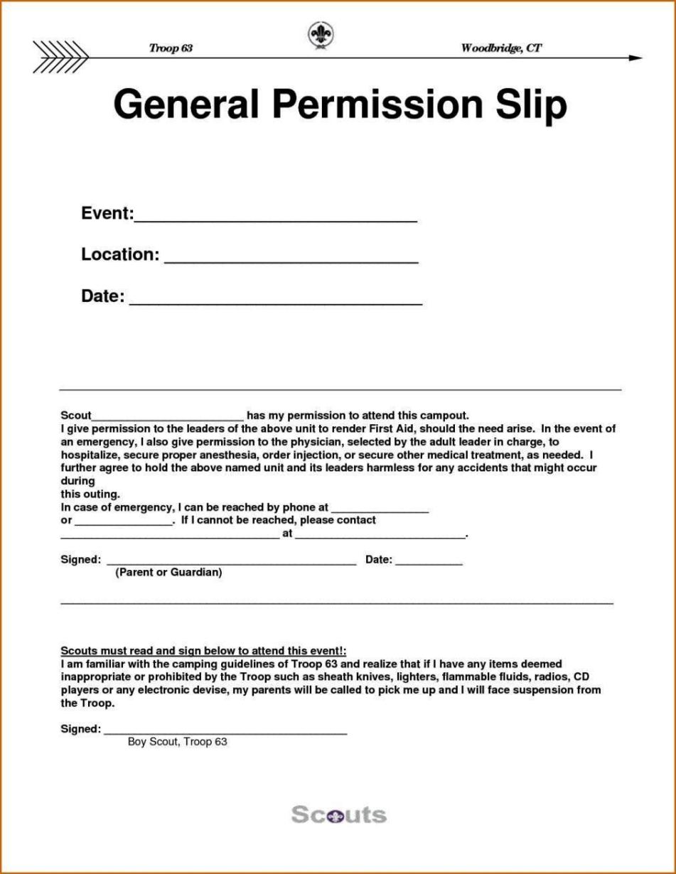 Permission Form Template