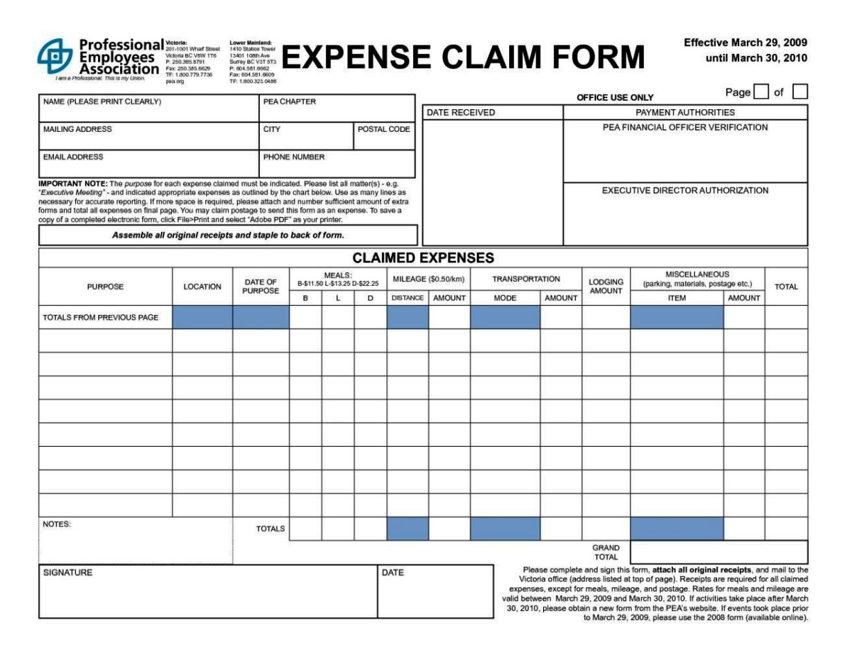 Petty Cash Claim Form Template - SampleTemplatess - SampleTemplatess