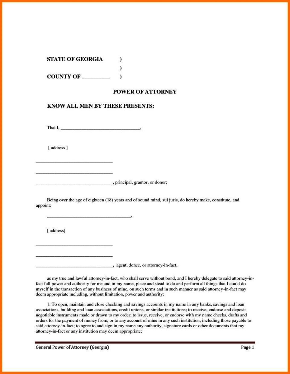 Free Printable Power Of Attorney Forms Ontario