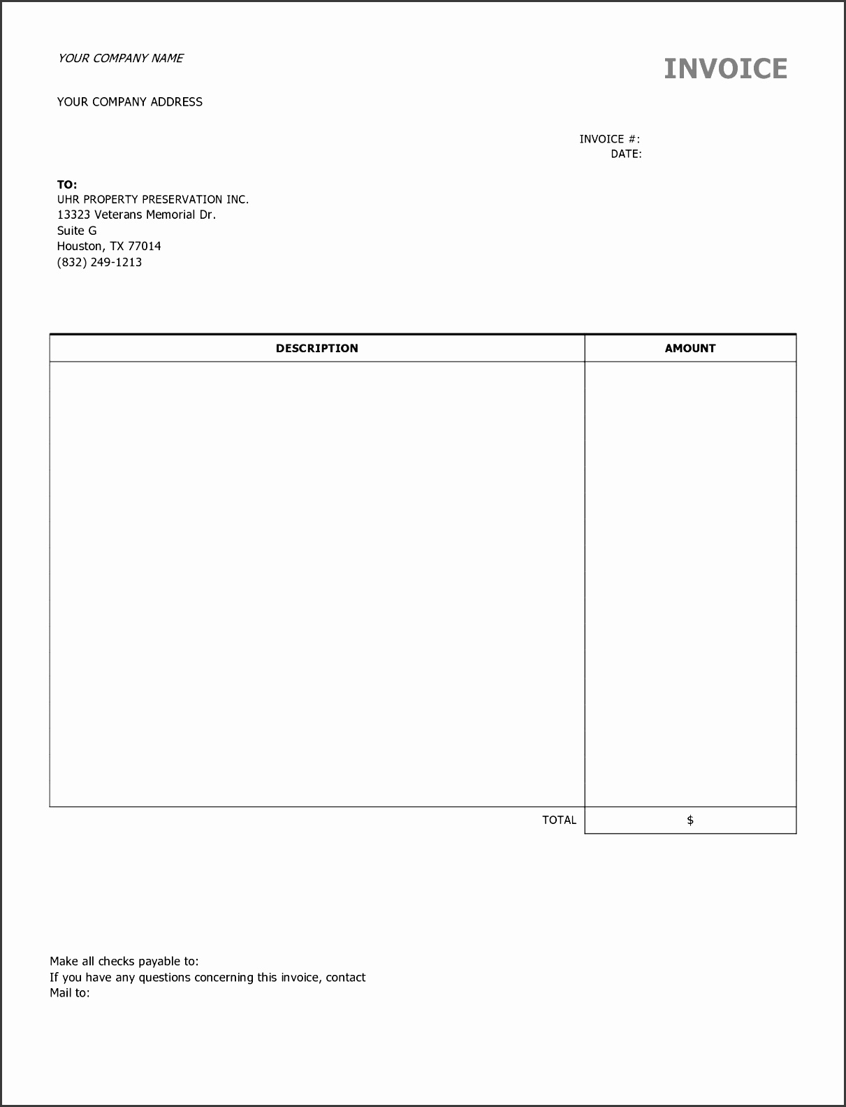9 Construction Contractor Invoice Template SampleTemplatess