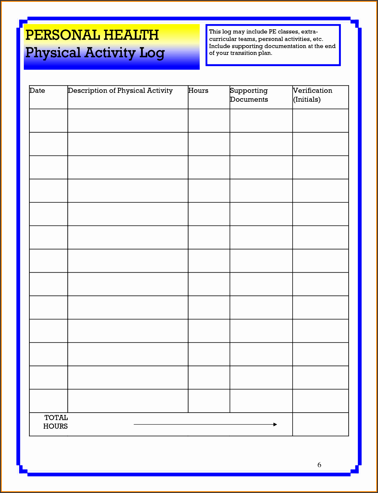 8 Daily Activity Log Template For Personal Use SampleTemplatess 