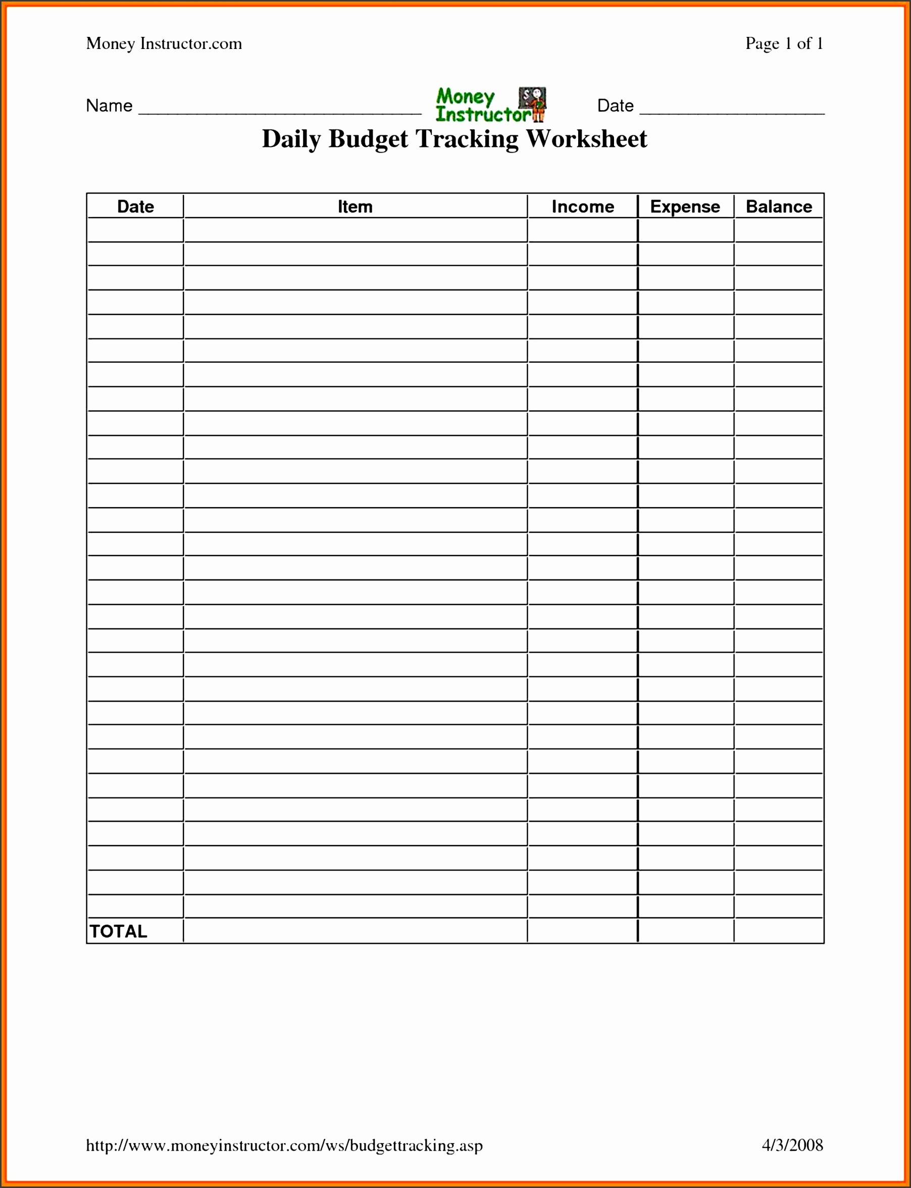 Daily Activity Report Template