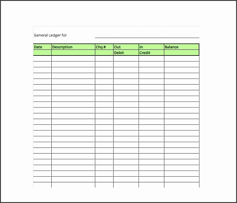 10 General Ledger Template Pdf SampleTemplatess SampleTemplatess