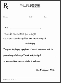 real doctors note