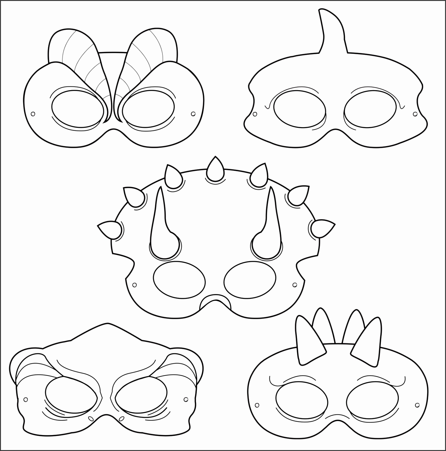 5 Blank Mask Templates Printable SampleTemplatess SampleTemplatess