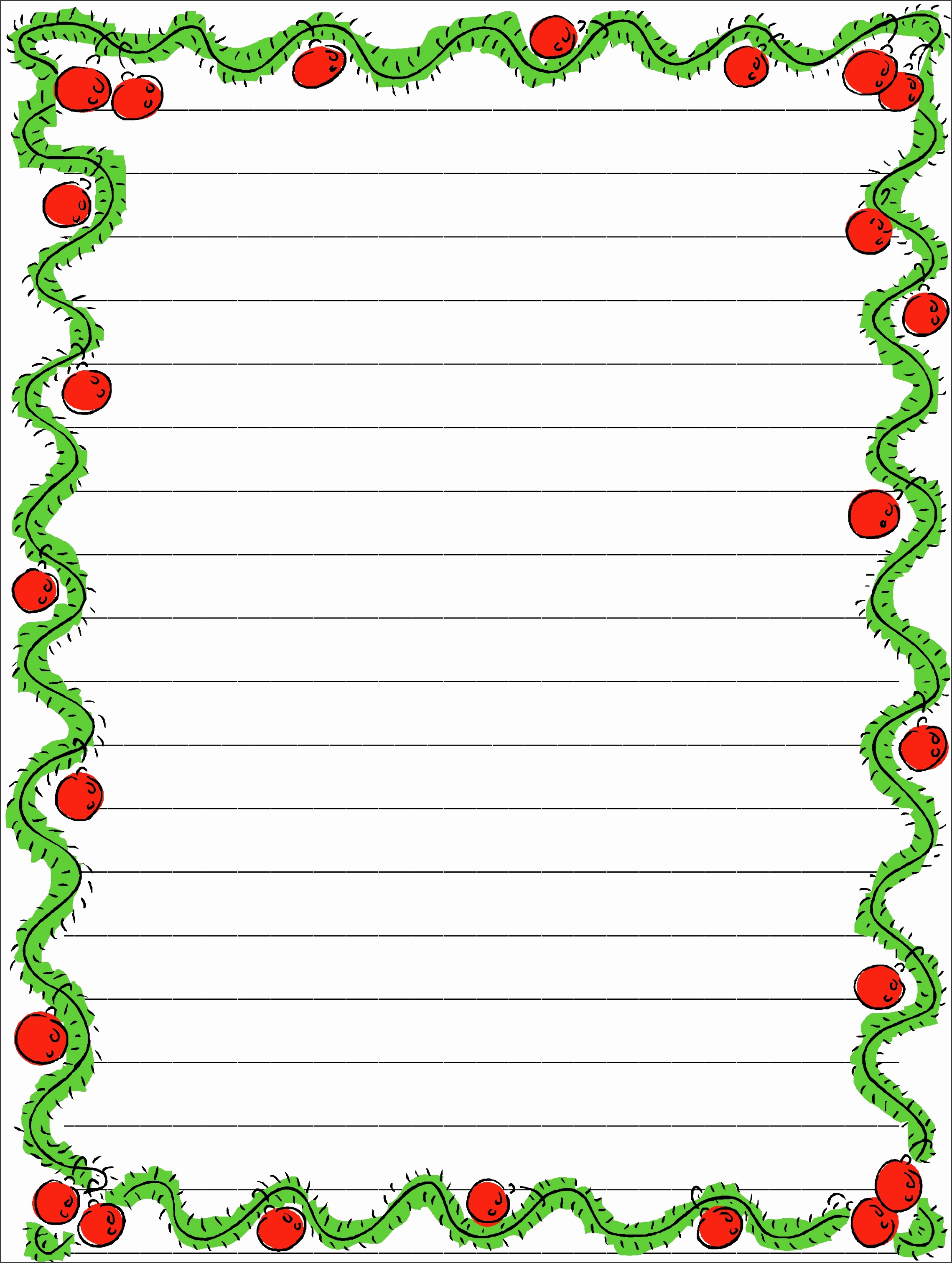 Christmas Writing Paper For Kids Free Printable Template Bank2home