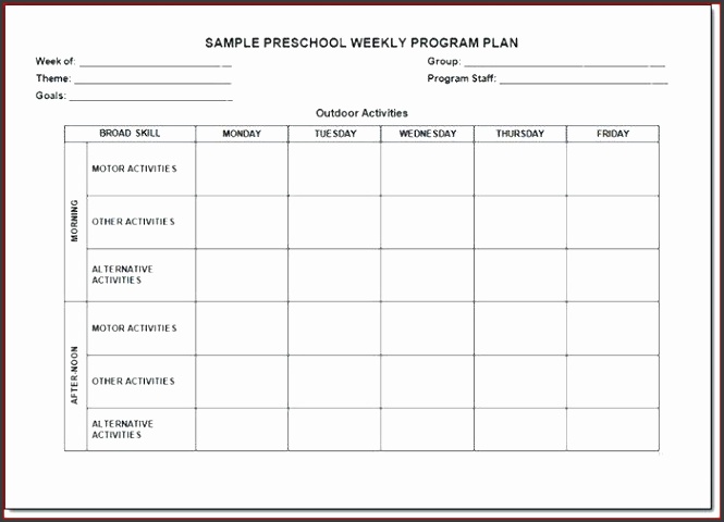 Curriculum Plan For Curriculum Planning