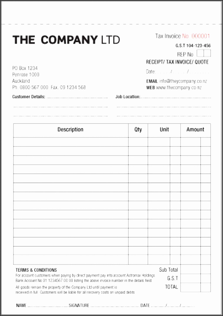 free-invoice-template-nz-printable-templates