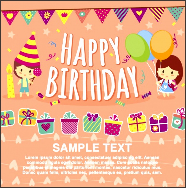 7 Happy Birthday Postcard Template SampleTemplatess SampleTemplatess