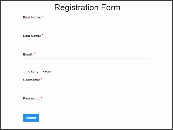 registration template free