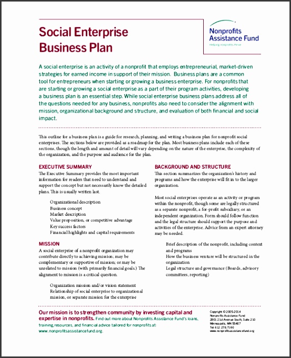 5 Nonprofit Business Plan Template SampleTemplatess SampleTemplatess