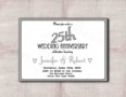 25Th Wedding Anniversary Invitations Templates