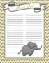 Baby Shower Sign In Sheet Template