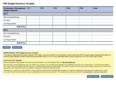 Budget Assumptions Template