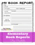 Cheeseburger Book Report Template
