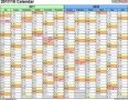 Financial Year Calendar Template