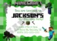 Free Minecraft Invitation Template