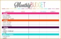 Free Printable Budget Worksheet Template