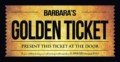 Golden Ticket Invitations Template