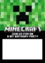 Minecraft Birthday Party Invitation Template
