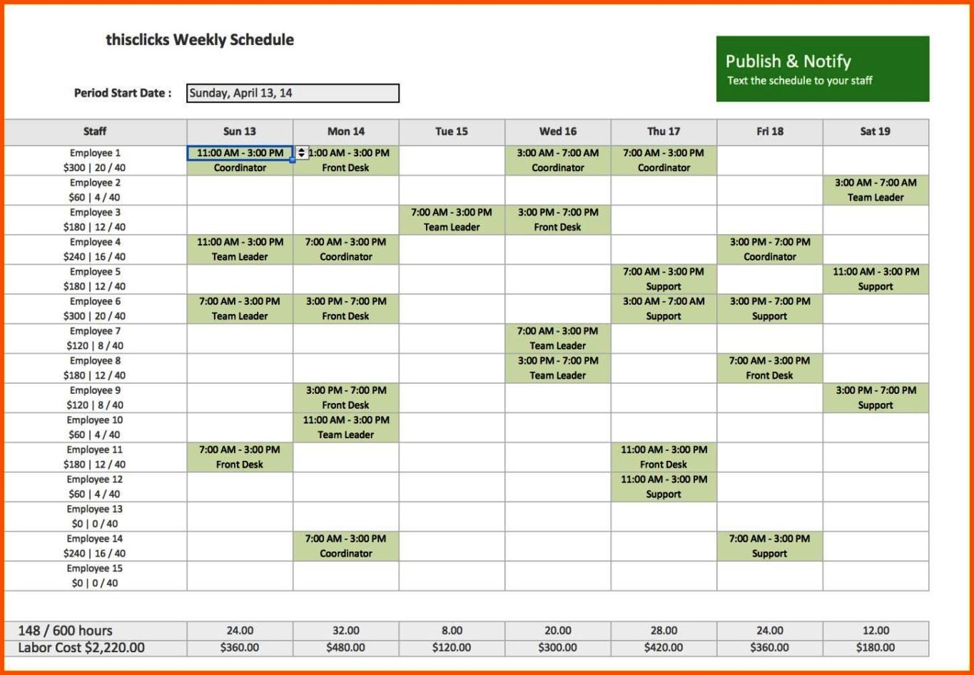 Monthly Work Schedule Template Excel SampleTemplatess SampleTemplatess