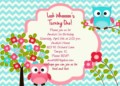 Owl Birthday Invitation Template