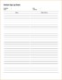 Party Sign Up Sheet Template