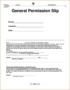 Permission Slip Form Template