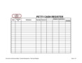 Petty Cash Envelope Template