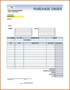 Purchasing Order Template