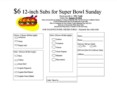 Sandwich Order Form Template