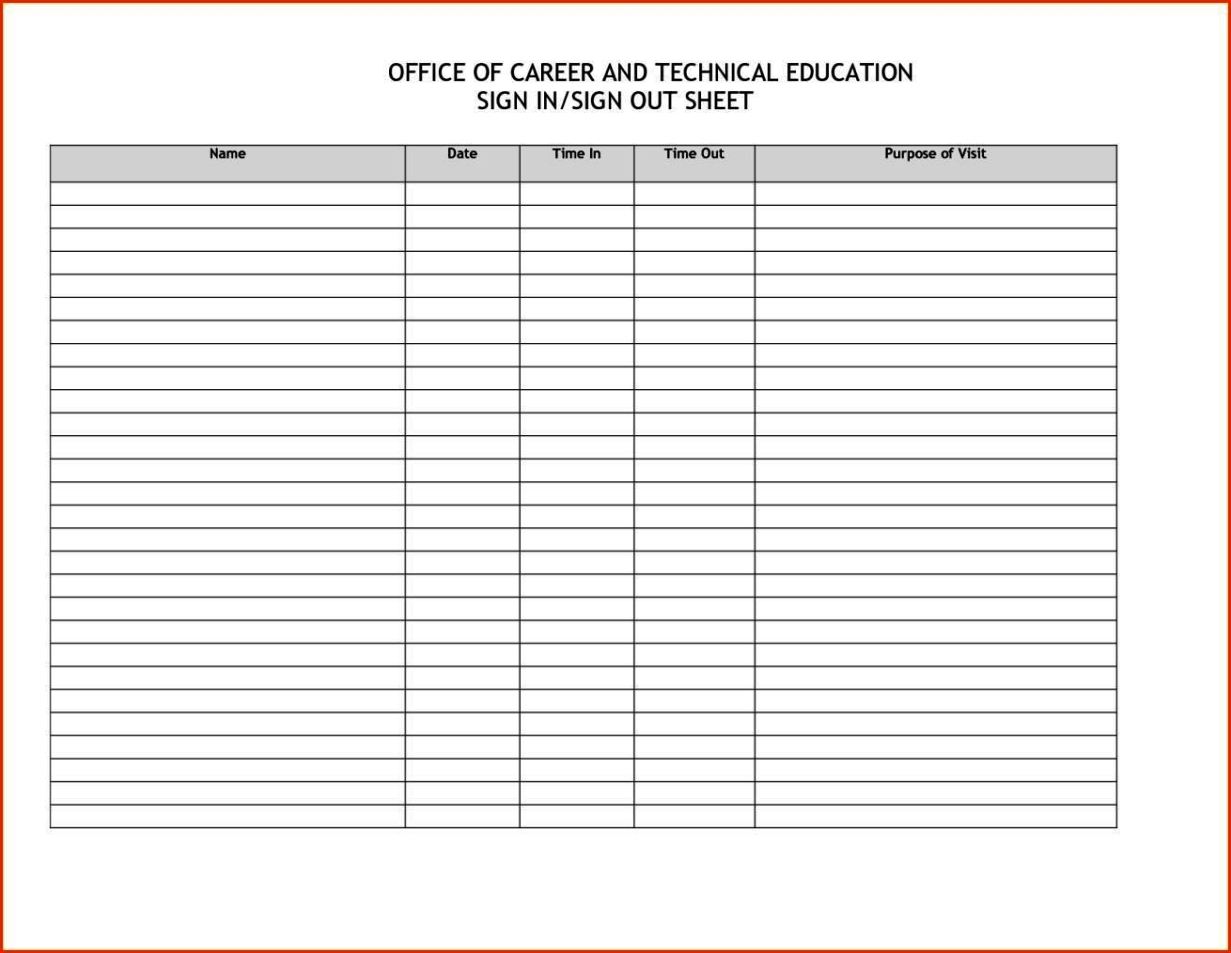 Sign In Sheet For Doctors Office Templates SampleTemplatess 
