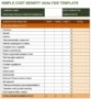 Simple Cost Benefit Analysis Template