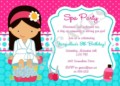 Spa Birthday Invitation Template