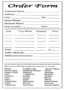 Special Order Form Template