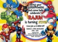Superhero Birthday Invitations Templates