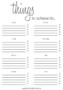 Things To Do Sheet Template