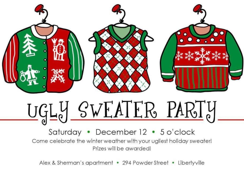 Ugly Sweater Invitation Template Free