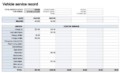 Vehicle Service Log Book Template