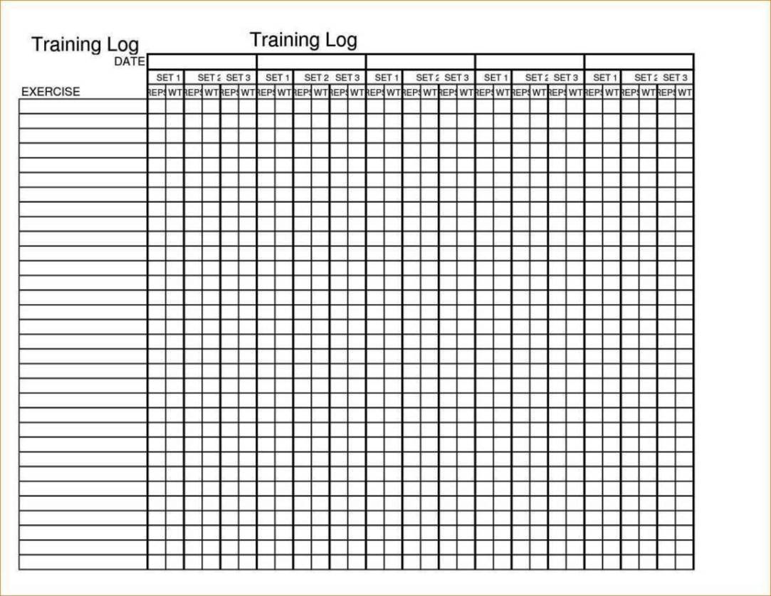 Workout Sheet Templates SampleTemplatess SampleTemplatess