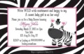 Zebra Invitation Template Free