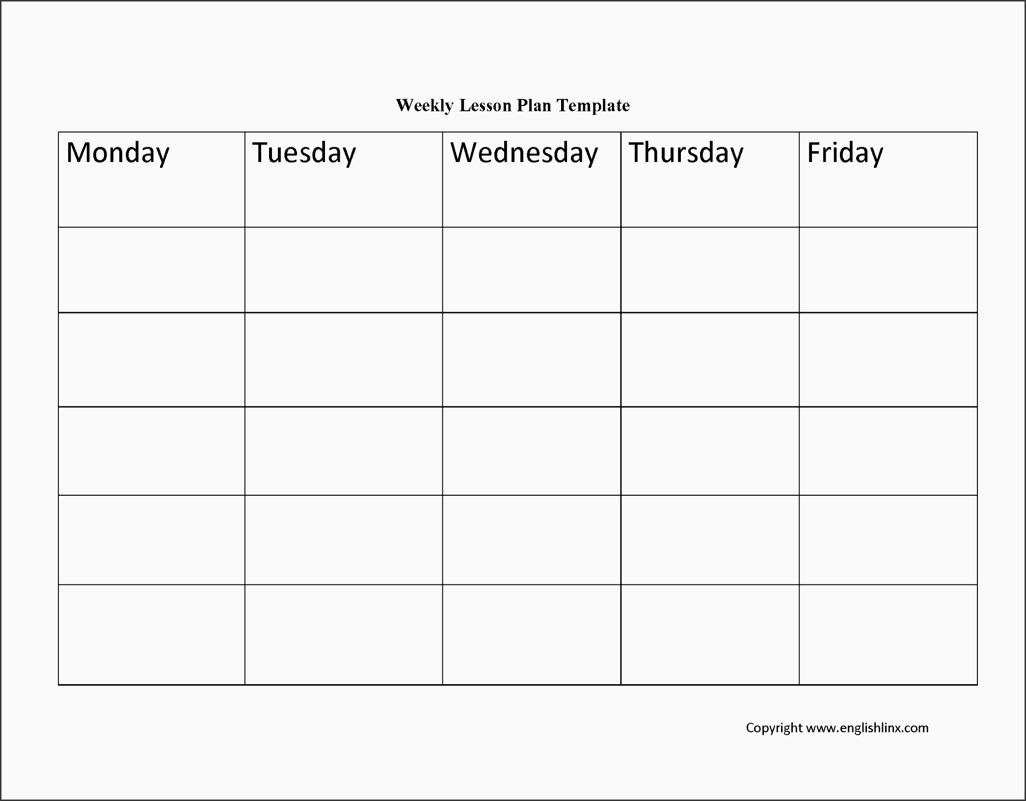 grades k 5 lesson plan template