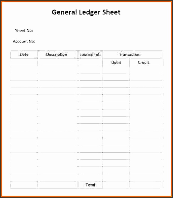 accounting general ledger template ledger template ledger paper template excel free