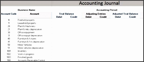 accounting general journal template