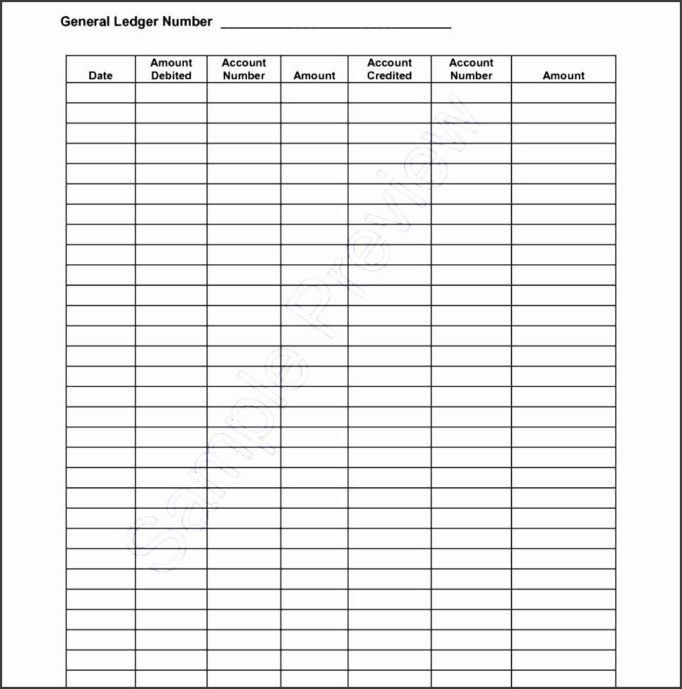 accounting general ledger template excel