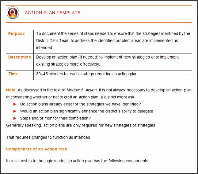 corrective action plan template word