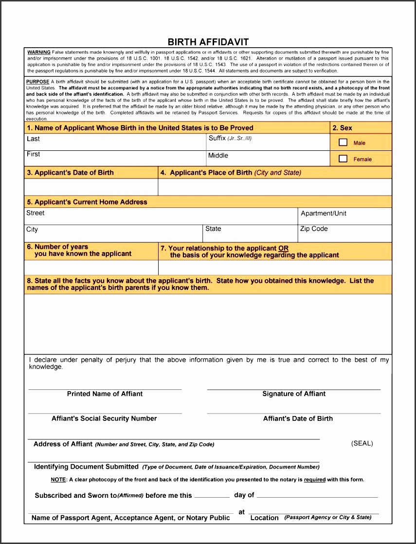 affidavit form 08