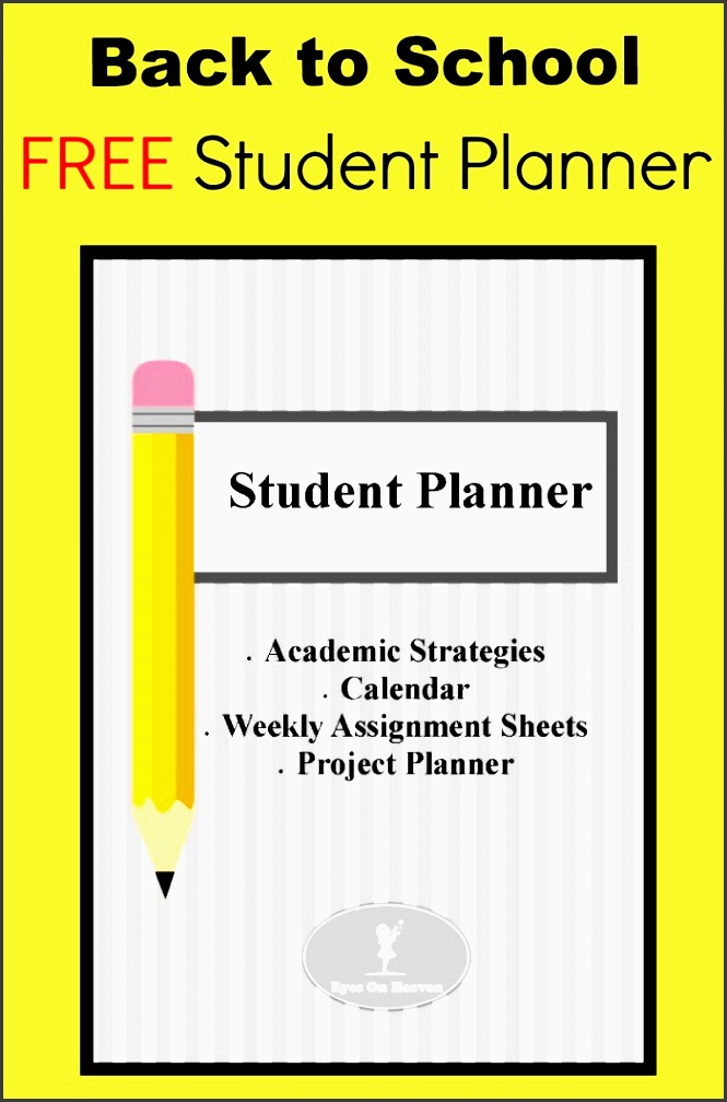 free student planner organized assignment sheet project student agenda template